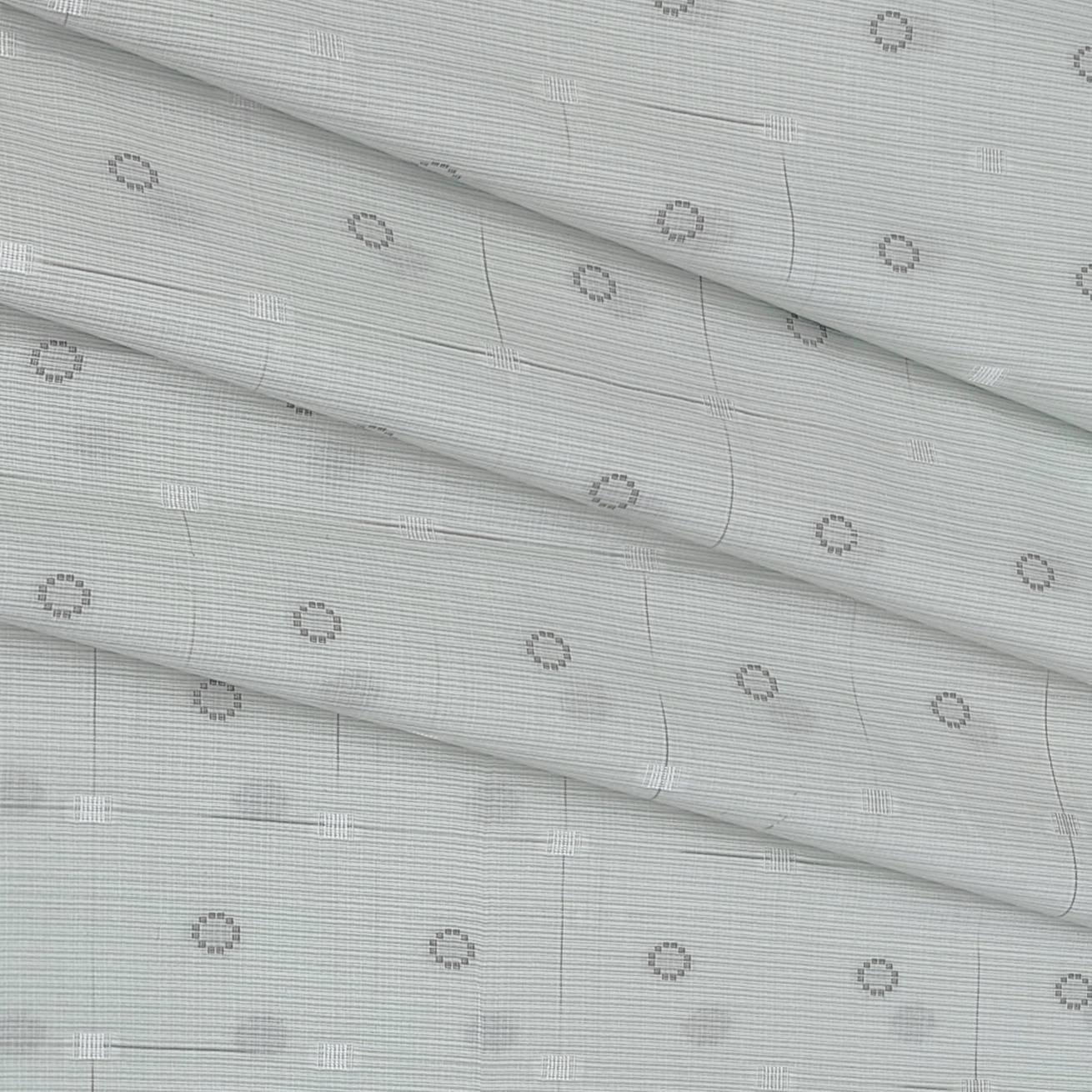 Shirt Fabric ManTire Poly Cotton Jacquard Colour Light Tea Green